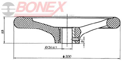Koło ręczne trójramienne typ FYS0551-1